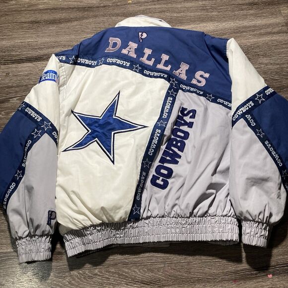 Pro Player Other - Dallas Cowboys Jacket Puffer Pro Player Mens Large Blue Vintage 90s NFL Football